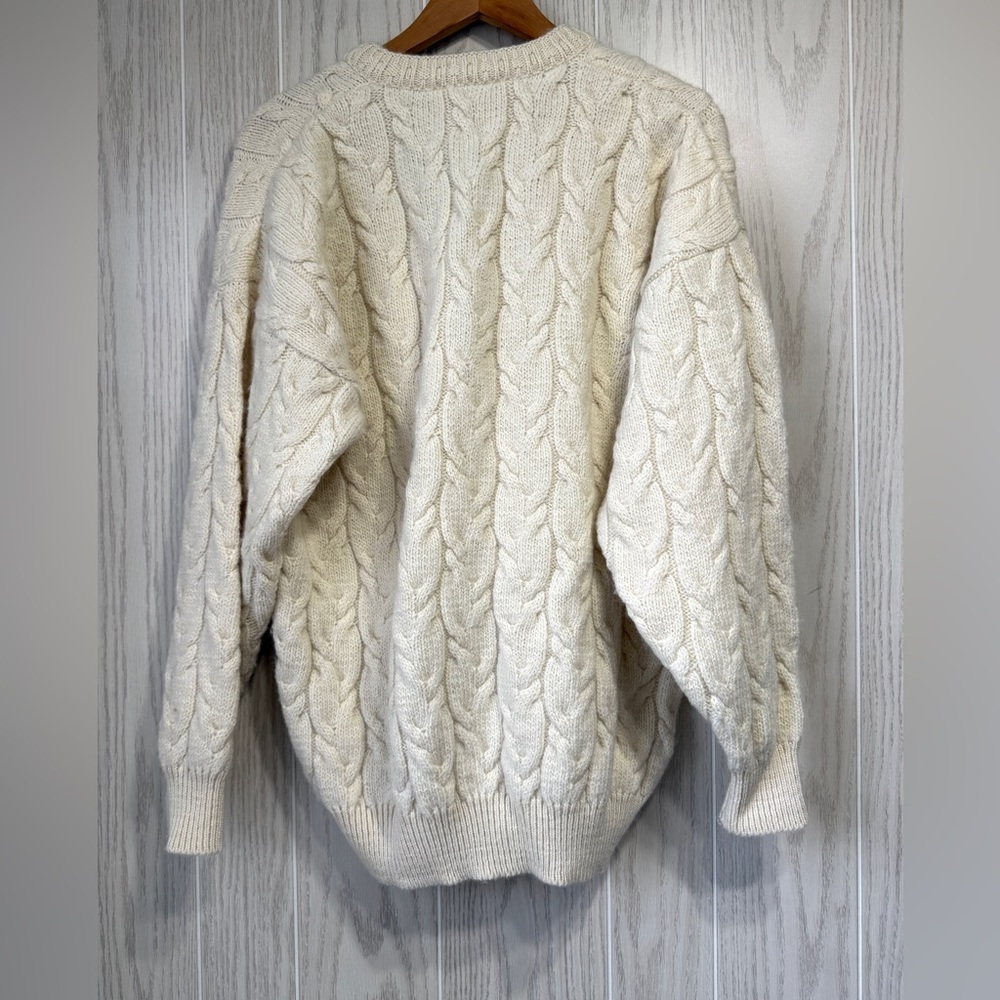 Sportscraft The Great Australian Sweater Merino Wool Cable Knit V-Neck - Picture 4 of 4